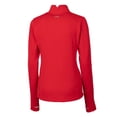 thumbnail image 3 of Women's Cutter & Buck  Red San Antonio Missions Traverse DryTec Stretch Quarter-Zip Pullover Top, 3 of 3