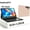 Gold, variant on UODEGA Q86 10.1" 2-in-1 tablet bundle with bluetooth keyboard, 128GB, Android 15, WiFi,Dual camera, Black