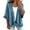 01 Sky Blue, variant on Fewfanhot Womens Tops 2026 Ruffle Button Down Denim Shirt Casual V Neck Jean Tunic Blouse Tops