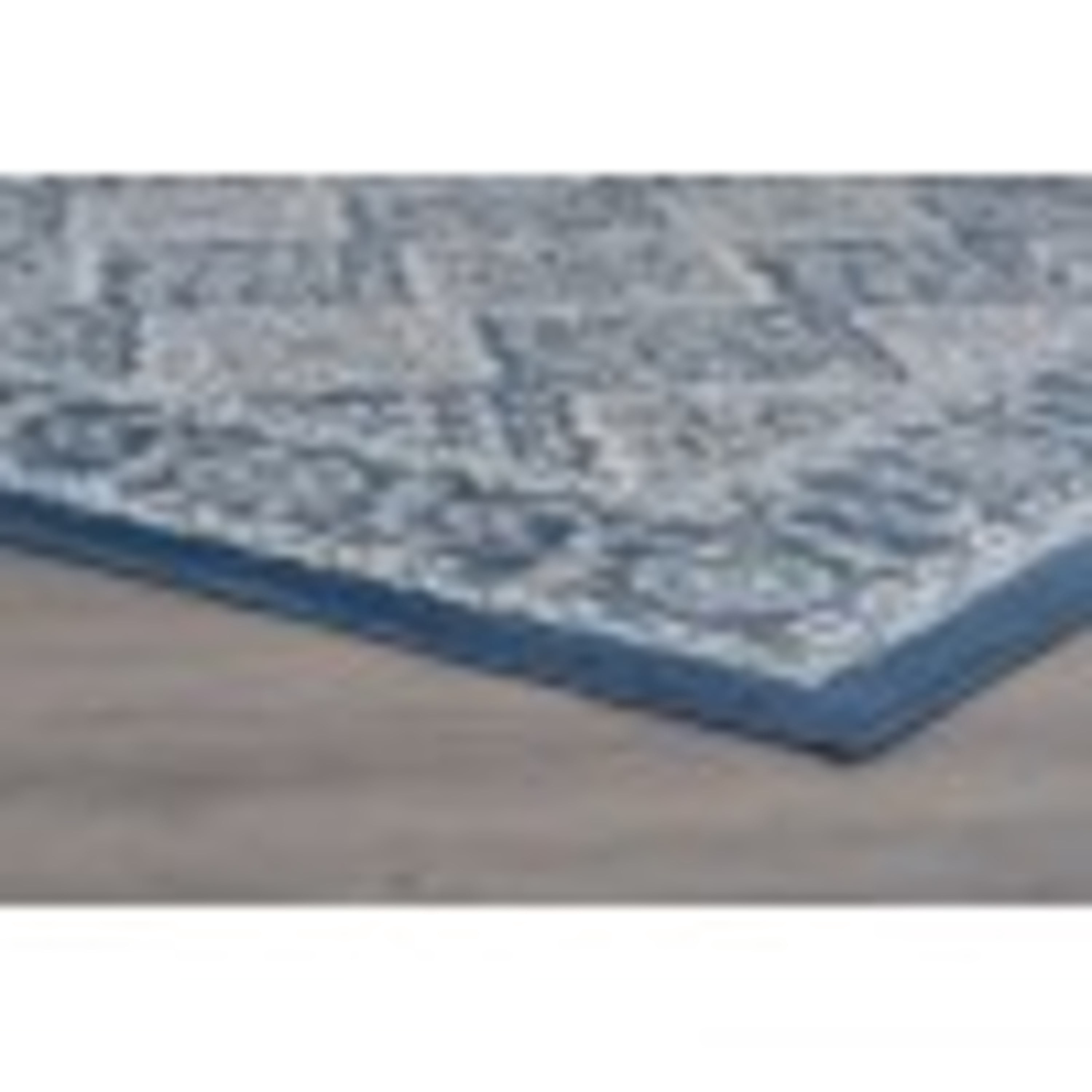 Hampton Traditional 4' x 5' Navy and Cream Polypropylene Indoor Area Rug