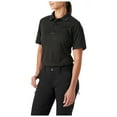 thumbnail image 2 of 5.11 Work Gear Women's Polyester Fabric Performance Short Sleeves Polo Shirt, Black, Medium, Style 61165, 2 of 6