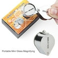 thumbnail image 4 of 1Pcs Mini Glass Magnifier, Stainless Steel Frame Identifying Jewelry Portable Jewelers Magnifier, Antiques Checking Coins Stamps For Tabulating Checking Jewelry Silver, 4 of 8