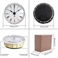 thumbnail image 5 of 2,8 tum/70 mm klassisk klocka kvartsurverk insats svart metallklocka rund, 5 of 5