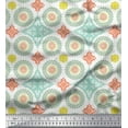 thumbnail image 1 of Soimoi Tissu Poly Georgette Floral Mandala Imprimés au Mètre 42 Pouces de Large, 1 of 3