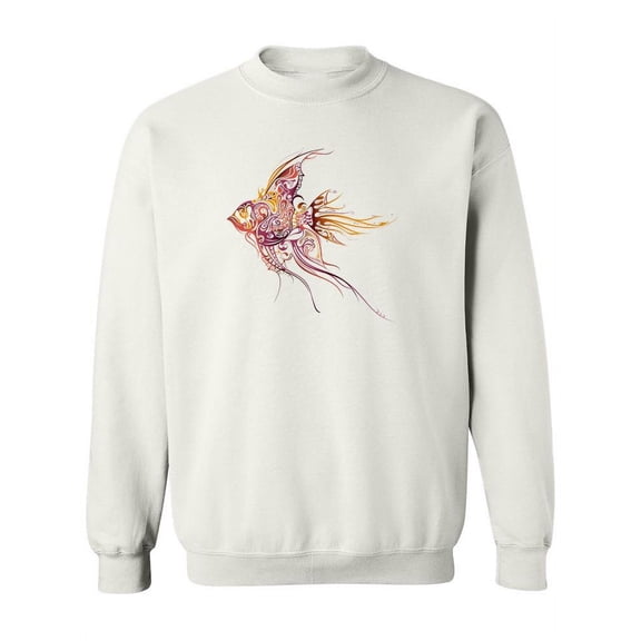 Ethnic Angel Fish Sweatshirt Women -Image by Shutterstock, Female XX-Large