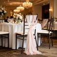 thumbnail image 5 of SLYNSHome Chiffon Chair Sash, Two Tone Pearl Sheer Chair Back Decor, Elegant Wedding Chair Cover for Banquet Hotel Party Event Decoration, 5 of 6