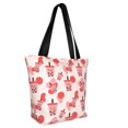 thumbnail image 2 of KLL Tote Bag for Women Milk Tea Print Shopping Grocery Reusable Bags for Office School Shopping Travel, 2 of 6