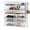 Translucent Twill, variant on Shoe Rack, 8 Tier Shoe Storage Cabinet with Door, 32 Pair Shoe Organizer Shelves for Closet Hallway Bedroom Entryway, White