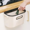 thumbnail image 6 of Snmubt Trash Can Hanging Small Trash Can Under Sink For Kitchen Food Waste Bin For Countertop Garbage Can For Bathroom Indoor Storage (Beige), 6 of 8