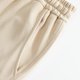 thumbnail image 5 of Pantalones de Cintura Elástica de Algodón de Color Sólido Pantalones de Playa de Pierna Recta con Bolsillos de Cordón, 5 of 7