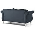 thumbnail image 5 of Velvet Loveseat, 68" Wide, Dark Gray - Hollywood Regency Style Sofa, 5 of 5