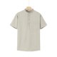 thumbnail image 1 of Blusa y camisa de cuello alto de manga corta para hombre, camisa de Europa y América, camisa de cuadros de piña con cuello alto y desabrochada, blusa de hombre, 1 of 5