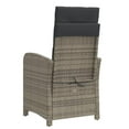 thumbnail image 5 of vidaXL Chaises de Jardin Inclinables d'Extérieur 2 Pcs avec Coussins Gris Rotin Poly, 5 of 5