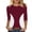 Wine, variant on Women's Blouses Dressy Casual,3/4 Sleeve Tops for Women Contrast Crewneck Casual Shirts Three Quarter Length Loose Fit Summer Blouses