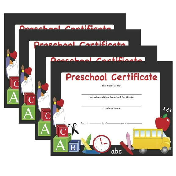 SHAPES ETC. Recognition Certificate - Preschool Certificate