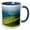 Blue/White, variant on 3drose, Bieszczady Mountains – Shadows of Clouds in the Mountain Range, 11oz Two-tone Yellow Mug