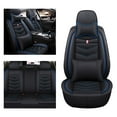 thumbnail image 2 of Maidao Car Seat Covers Leather Set for Volkswagen for Atlas Cross Sport 2020-Present 5 Seats Compatible Airbag Waterproof Front Rear Cushion Protector with Headrest Black and Blue, 2 of 8