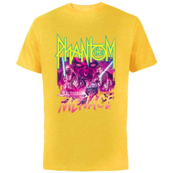 Star Wars The Phantom Menace Band - Short Sleeve Cotton T-Shirt for Adults - Customized-Yellow