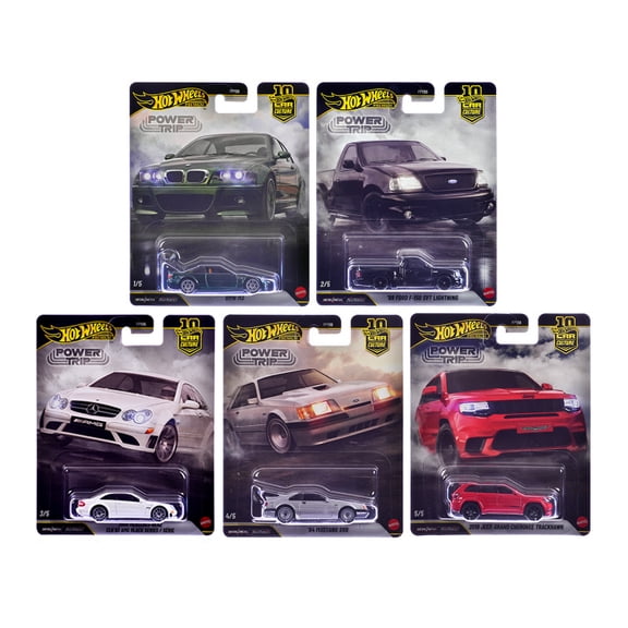 "Power Trip" 5 piece Set "Car Culture" 2026 Series R Diecast Model Cars by Hot Wheels