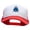 White Red, variant on Space Rocket Embroidered Foam Panel Mesh Snapback - Royal White OSFM