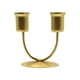 thumbnail image 2 of Candelabro para velas de pilar, soportes decorativos para velas, candelabro de adorno de hierro de 2 brazos para decoración de banquetes de fiesta Oro pequeño Macarena Candelero, 2 of 8