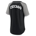 thumbnail image 3 of Women's Fanatics Branded Black Chicago White Sox Ultimate Style Raglan V-Neck T-Shirt, 3 of 3