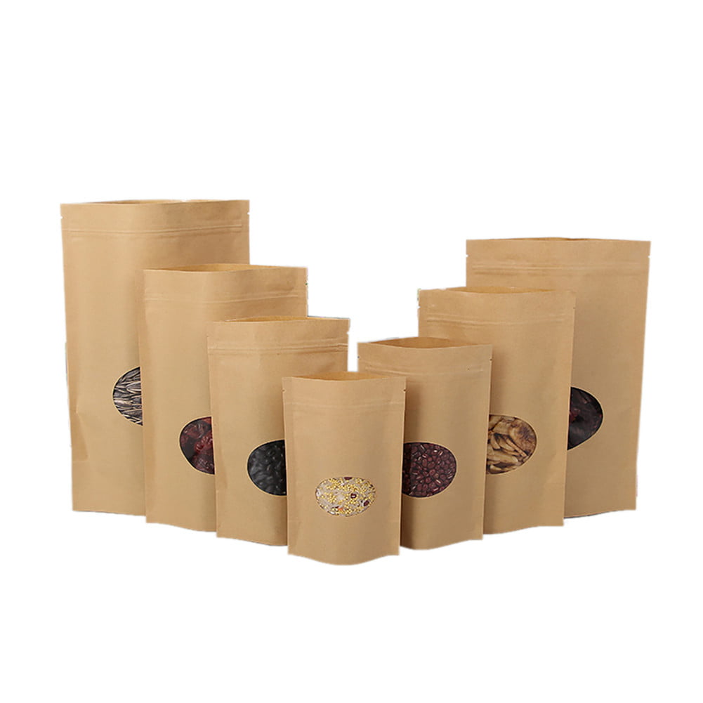 Multi-QTY Matte Gold Double-Sided FDA Compliant Stand-Up Ziplock Pouch 10x15cm 