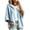 Sky Blue, variant on Women's Winter Hooded Open-Front Cardigan 3/4 Sleeve Loose Knit Sweater Coat for Work Vacation Daily Wear Outerwear Top for Women