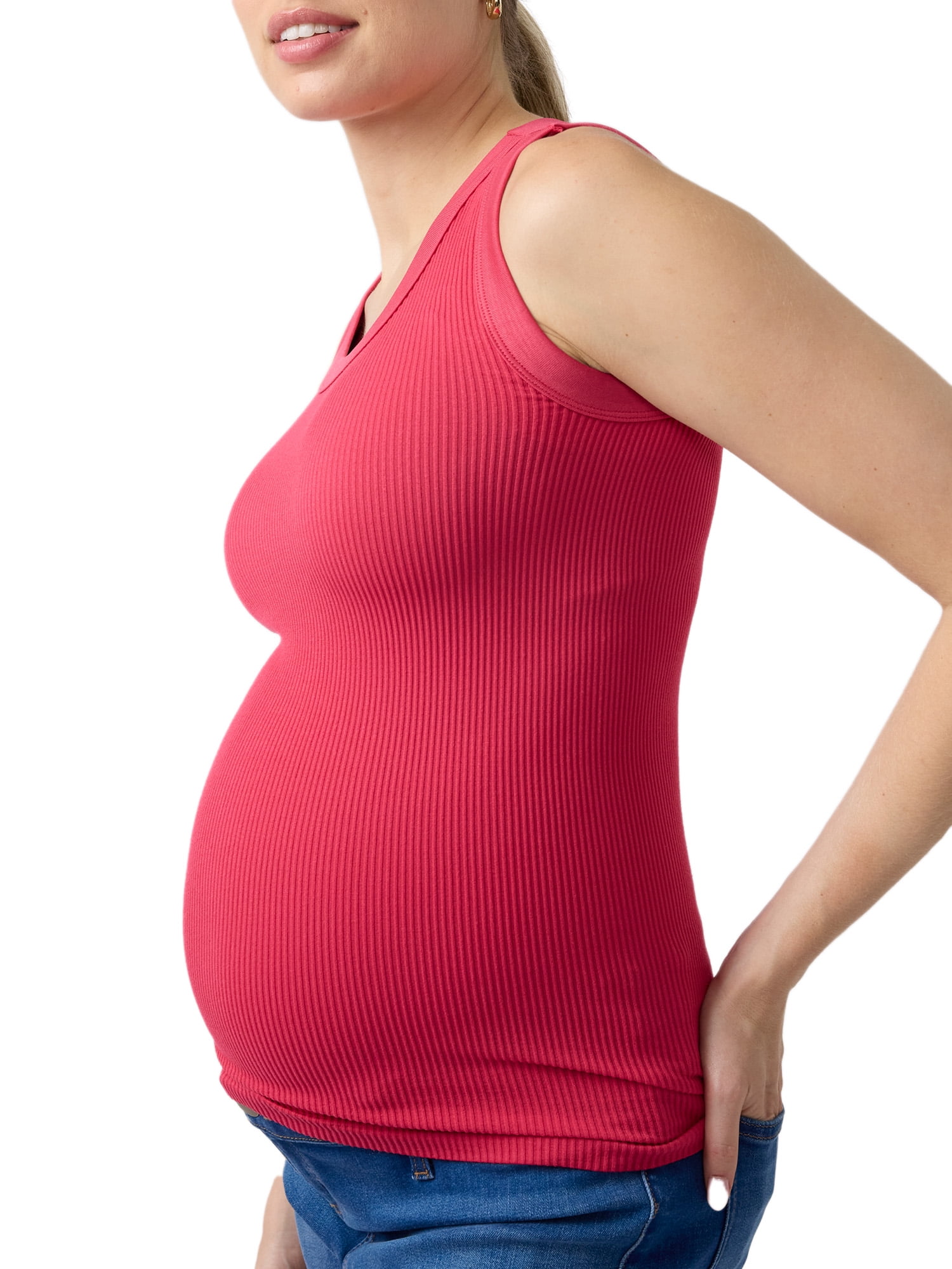 Ingrid & Isabel For Every Belly Women's Maternity Seamless Fitted RibTank, Sizes S-XXL
