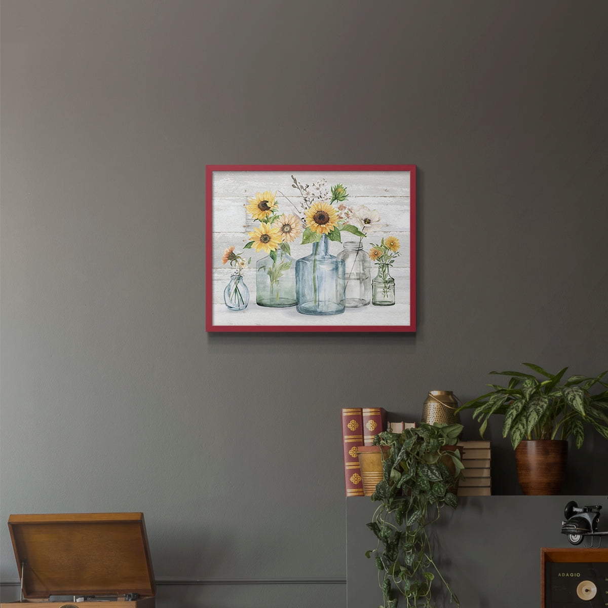 Sunflower Extravaganza by Carol Robinson - Restickable Framed Giclée Print