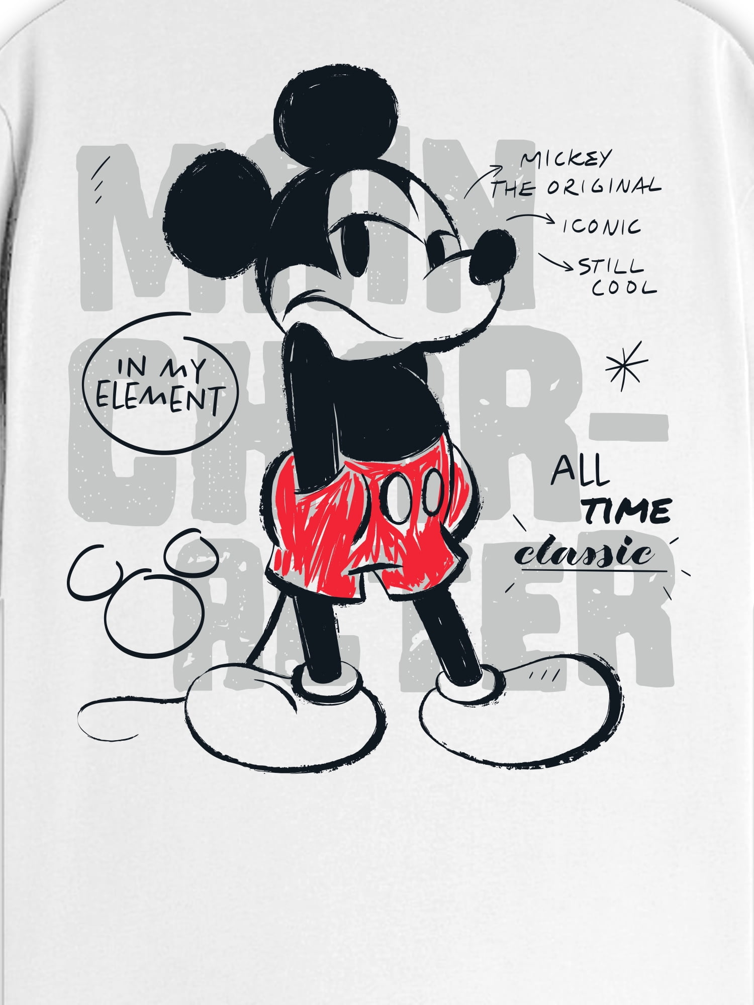 Disney, Mens Graphic Tee, Mickey Serious Look, Sizes S-3XL