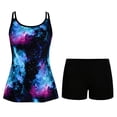 thumbnail image 4 of RMGVDSD Summer Girls Swimsuits 2 Piece Tankini Bathing Suit Flowy Tank Tops And Swim Shorts Tankini Sets Kids Summer Beach Swimwear Vacation Outfit 9-10 Years, 4 of 4