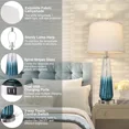 thumbnail image 4 of 28'' Table Lamps Set of 2, Touch Control, Modern Glass Bedside Lamps 2 USB Ports, 4 of 5
