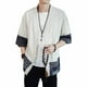 thumbnail image 5 of Sonducket Kimono tradicional japonés para hombre, chaquetas, ropa de disfraz, cárdigan informal ligero, prendas de vestir para hombre, camisa Blanco L 2piezas, 5 of 6
