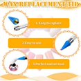 thumbnail image 4 of 12Pieces Replacement Head Tips Nail Rhinestones Picker for Nail Dotting Pen to Nail Gem Jewelry,Replacement Head, 4 of 5