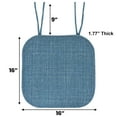 thumbnail image 6 of Aria Memory Foam Non-Slip Chair Cushion Pad with Ties 4 Pack - Multi Blue, 6 of 6