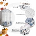 thumbnail image 5 of Shower Curtain 72"W x 84"L Thanksgiving Blue Watercolor Pumpkins Wood Grain Fabric Shower Curtains Set with Hooks Water Repellent Bathroom Curtains Machine Washable Bathroom Accessories, 5 of 6