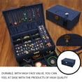 thumbnail image 2 of Seitruly Caja de almacenamiento de joyas, collares, pendientes, anillos, pulseras, brazaletes, organizador, estuche para el hogar, dormitorio, soporte de Bolsas de maquillaje Azul Seitruly CE015115-05, 2 of 6