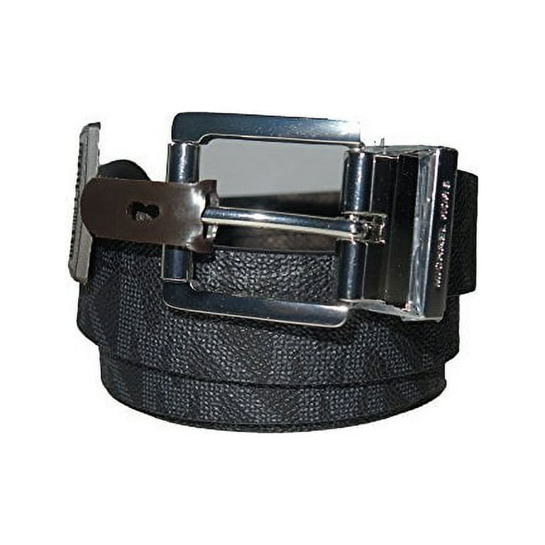 Michael Kors Brown to Black Reversible Mk Logo Synthetic Leather Belt 553793C