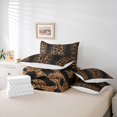 thumbnail image 6 of Castle Fairy Leopard Print Bedding Comforter Set 7pcs for Teens Boys Girls,Black Brown Queen Bedding Sets Super Cozy,Abstract Cheetah Print Queen Sheet Sets,Breathable Home Decor,Reversible, 6 of 8