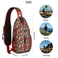 thumbnail image 5 of Sling Backpack,Brown Christmas Dessert Pattern Crossbody Bag with Water Bottle Holder,Waterproof Sling Bag for Men/Women with Chest Phone Holder for Hiking,Travel, 5 of 6