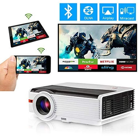 WiFi Bluetooth HDMI Projector 5000 Lumen Home Theater Multimedia LCD LED Smart Android 6.0 Video Proyector Support HD 1080P