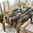 thumbnail image 4 of GZHJMY Unbreakable Square Tablecloths with Dust and Wrinkle Resistance-54x54In,Zen Basalt Stones on Wood Wedding Kitchen Picnic Buffet Holiday Party Decoration, 4 of 7