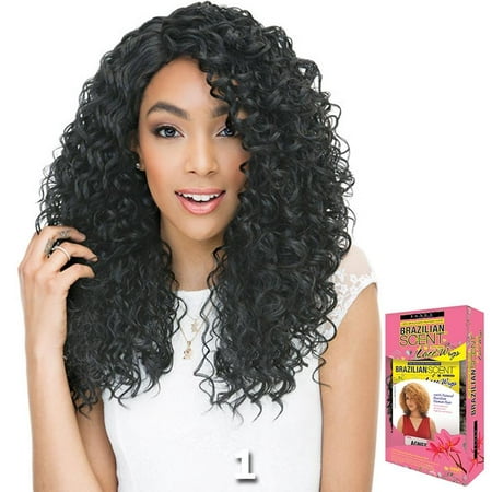 Janet Brazilian Scent Human Hair Blend Lace Front Wig - RAIN (Black (Best Human Hair Wigs Reviews)