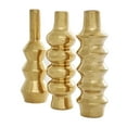 thumbnail image 6 of DecMode 4"W, 12"H Abstract Bubble Inspired Gold Ceramic Vase with Varying Shapes, Set of 3, 6 of 10