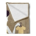 thumbnail image 2 of Vintage Woman Soft Flannel Fleece Throw Blanket, Retro Silhouette of Pregnant Woman Holding a Baby Jacket Mom Image, Cozy Plush for Indoor and Outdoor Use, 50" x 70", Multicolor, by Ambesonne, 2 of 5