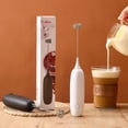 thumbnail image 2 of Handheld Mini Milk Frother Wand, Battery Operated Stainless Steel Drink Mixer, Ideal Gift for Coffee Frother Handheld Foam Maker For Lattes, Cappuccino, Frappe, Matcha, Hot Chocolate, 2 of 8