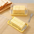 thumbnail image 2 of Caja de Almacenamiento para Cortar Mantequilla, Rebanadora de Mantequilla Que Ahorra Tiempo, Recipiente Refrigerado para Mantequilla con Cortador de Acero Inoxidable, Pequeño, 2 of 5