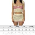 thumbnail image 2 of Falda Y2K Estilo Ladies Crochet Crop Top Falda Ombligo Expuesto Sin Mangas Traje de Vacaciones Cgtredaw Rosa T L para Mujer, 2 of 6