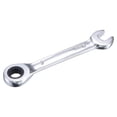 thumbnail image 5 of Uxcell 8mm Stubby Ratcheting Combination Wrench Metric 72 Teeth 12 Point Box Ended Tools, CR-V 2 Pack, 5 of 6